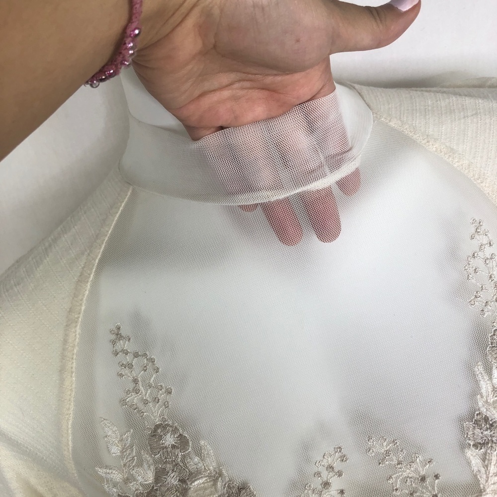 NWT Free People Cream/Ivory Lace Blouse - Picture 4 of 10